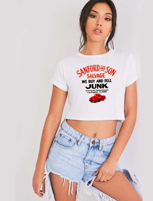 Sanford And Son Salvage Junk Crop Top Shirt