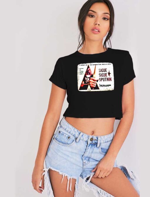 Sigue Sigue SPUTNIK HALLOWEEN Poster Crop Top Shirt