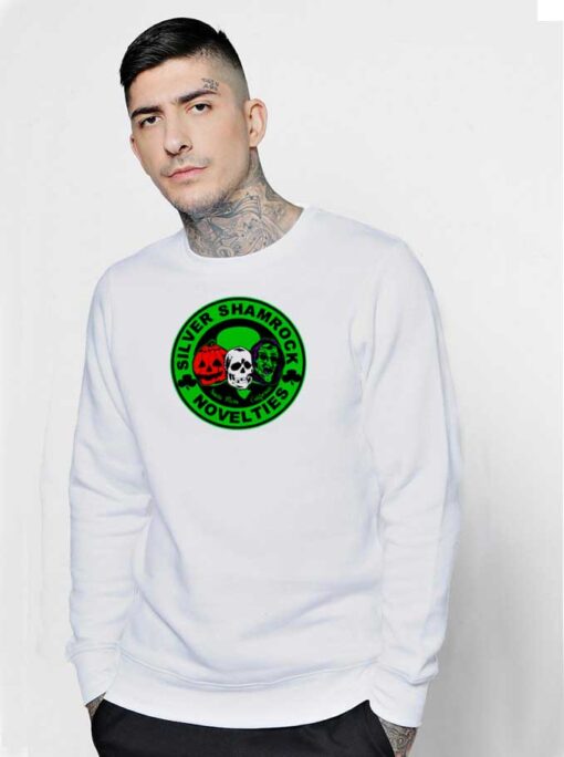 Silver Shamrock Novelties Halloween Mask Sweatshirt