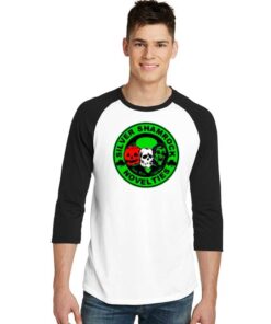 Silver Shamrock Novelties Halloween Mask Raglan Tee