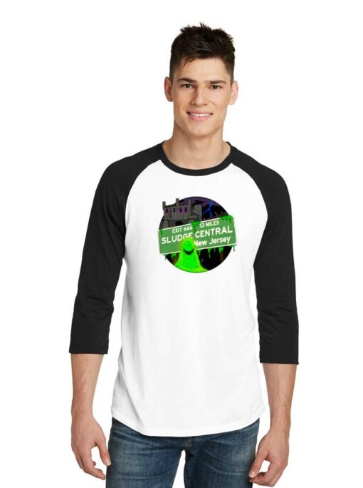 Sludge Central New Jersey Halloween Slime Raglan Tee