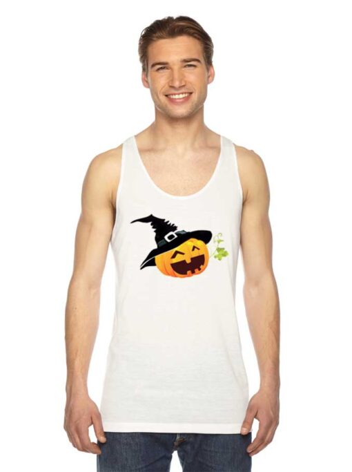 Smiling Pumpkin Jack O Lantern Halloween Tank Top