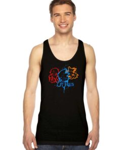 Sonic and Friends Spray Paint Drip Tank Top