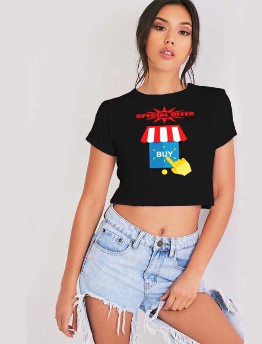 Special Offer Buy Store Logo Crop Top Shirt