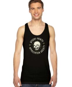 Spooky MSpooky Month Appreciation Society Halloween Skull Tank Toponth Appreciation Soceity Halloween Skull Tank Top