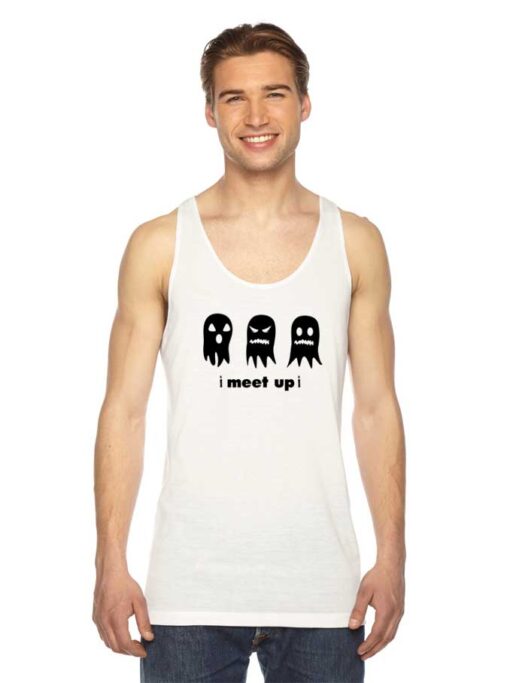 Spooky Scary Ghost Meet Up Halloween Tank Top