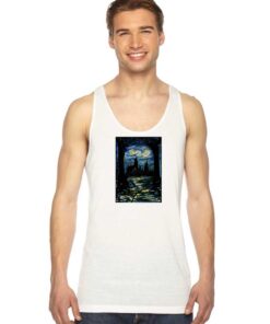 Starry Night Stars Over Hogwarts School Tank Top