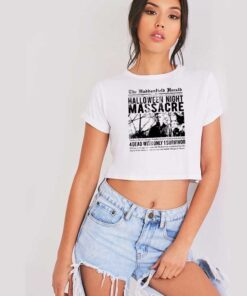 The Haddonfield Herald Halloween Night Massacre Crop Top Shirt