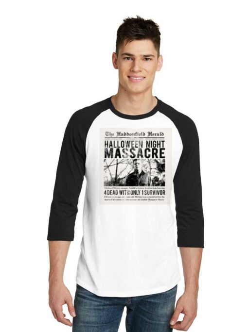 The Haddonfield Herald Halloween Night Massacre Raglan Tee