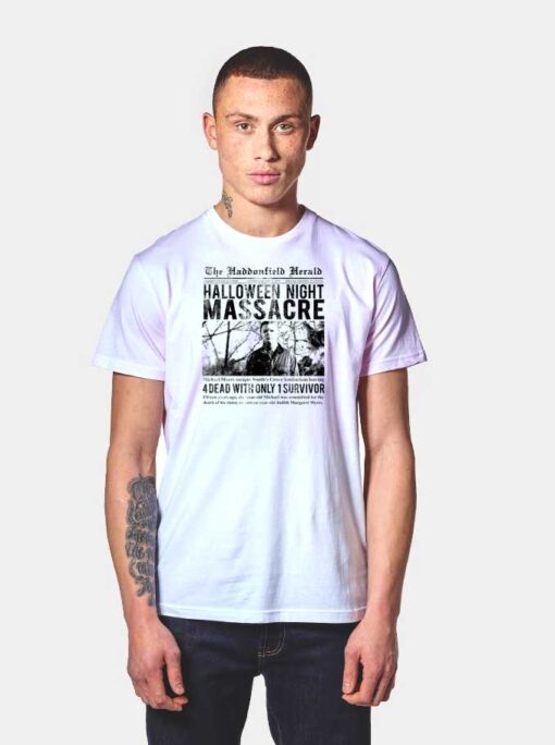 The Haddonfield Herald Halloween Night Massacre T Shirt