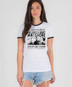 The Haddonfield Herald Halloween Night Massacre Ringer Tee