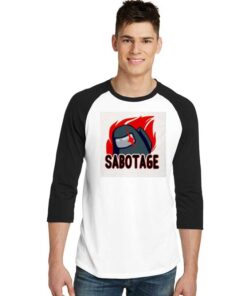 The Impostor Sabotage Crewmate Tasks Raglan Tee