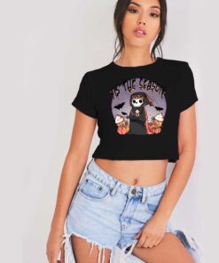 Tis The Season Grim Reaper Halloween Ice Cream Crop Top Shirt