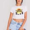 Trick Or Treat Happy Halloween Cemetery Crop Top Shirt