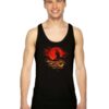 Vampire Castle Red Moon Pumpkin Halloween Tank Top