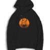 Vintage Vampire Pumpkin Sunset Background Hoodie