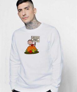 Welcome Great Pumpkin Sign Halloween Sweatshirt