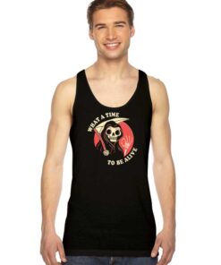 What A Time To Be Alive Halloween Tank Top