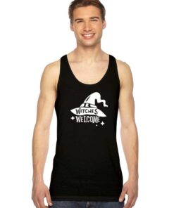 Witches Hat Welcome Halloween Night Tank Top