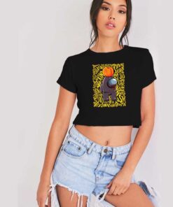 Among us Halloween Impostor Kinda Sus Crop Top Shirt