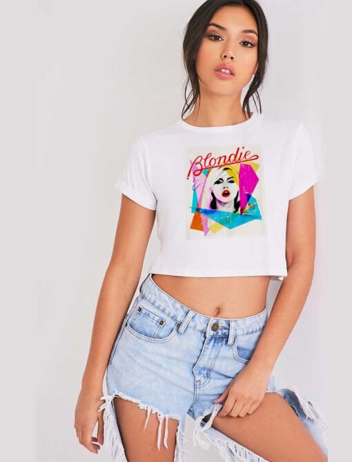 Amplified Blondie Ahoy 80s Mosaic Crop Top Shirt