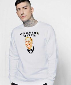 Cocaine Mitch Photo Cartoon Sweatshirt