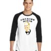 Cocaine Mitch Photo Cartoon Raglan Tee