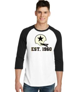 Cowboys Est 1960 Helmet With Star Raglan Tee