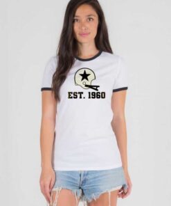 Cowboys Est 1960 Helmet With Star Ringer Tee