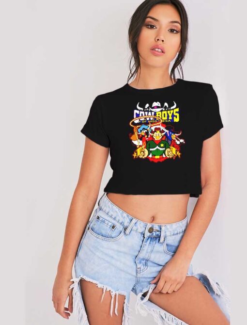 Cowboys of Moo Mesa Logo Crop Top Shirt