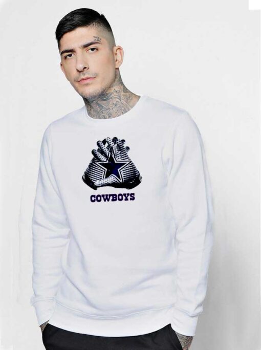 Dallas Cowboys Star Shaped Gloves Sweatshirt