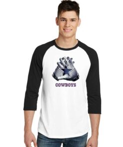 Dallas Cowboys Star Shaped Gloves Raglan Tee