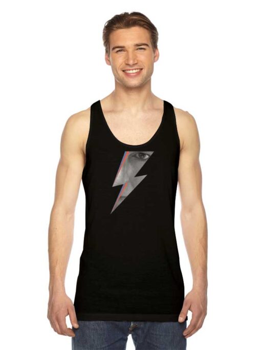 David Bowie Logo Eyes Lightning Tank Top