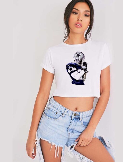 Deion Sanders Dallas Cowboys Football Crop Top Shirt