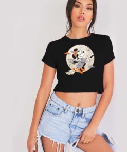 Disney Minnie Mouse Witch Halloween Crop Top Shirt