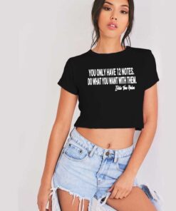 Eddie Van Halen You Only Have 12 Notes Crop Top Shirt