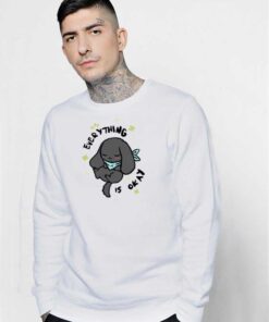 Everything Is Okay Kawaii Puppy Sweatshirt