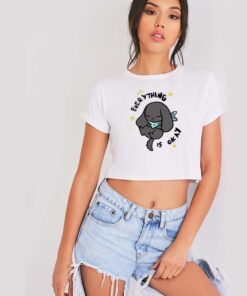 Everything Is Okay Kawaii Puppy Crop Top Shirt