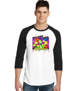 Halloween Of Horror The Simpsons Family Raglan Tee