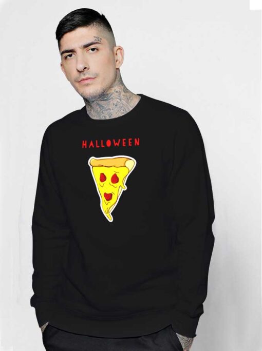 Halloween Pizza Slice Face Costume Sweatshirt