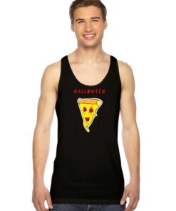 Halloween Pizza Slice Face Costume Tank Top