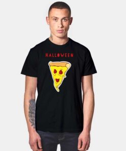 Halloween Pizza Slice Face Costume T Shirt