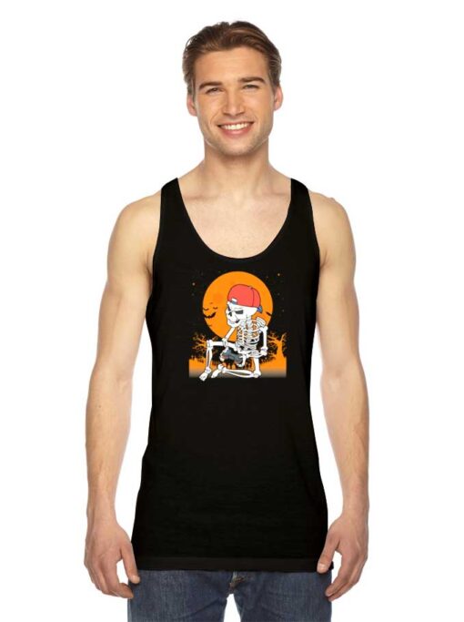 Halloween Skeleton Gamer Boy Tank Top