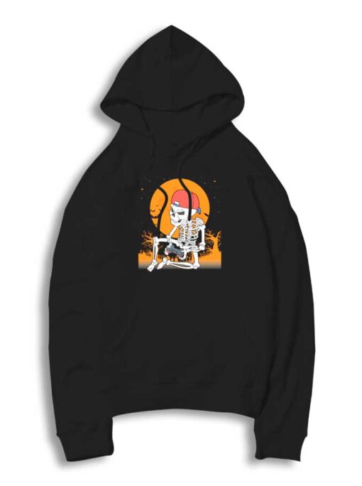 Halloween Skeleton Gamer Boy Hoodie