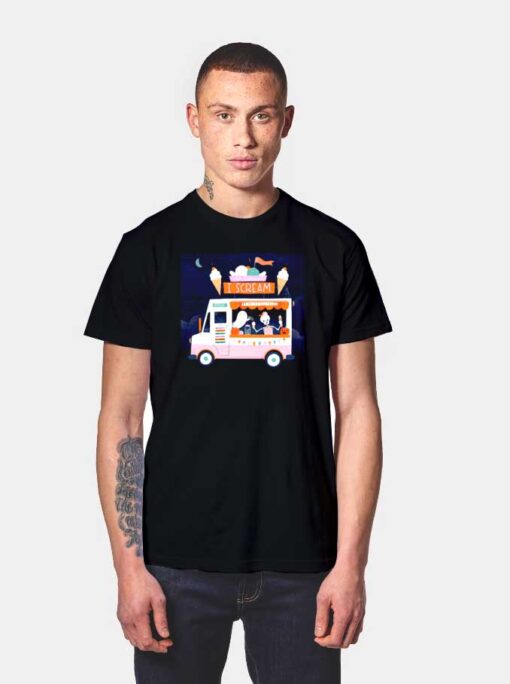 Halloween Spooky I Scream Van T Shirt