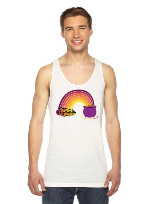 Happy Halloween Rainbow Brewing Pot Tank Top