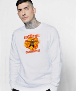 Homer Simpsons See You In Hell Candy Boys Sweatshirt