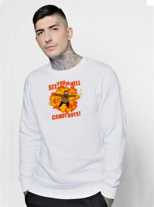 Homer Simpsons See You In Hell Candy Boys Sweatshirt