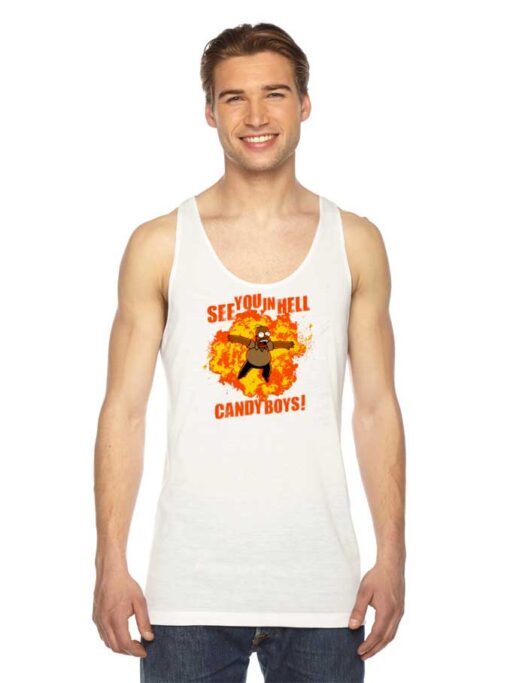 Homer Simpsons See You In Hell Candy Boys Tank Top