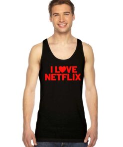 I Love Netflix Show Heart Logo Tank Top